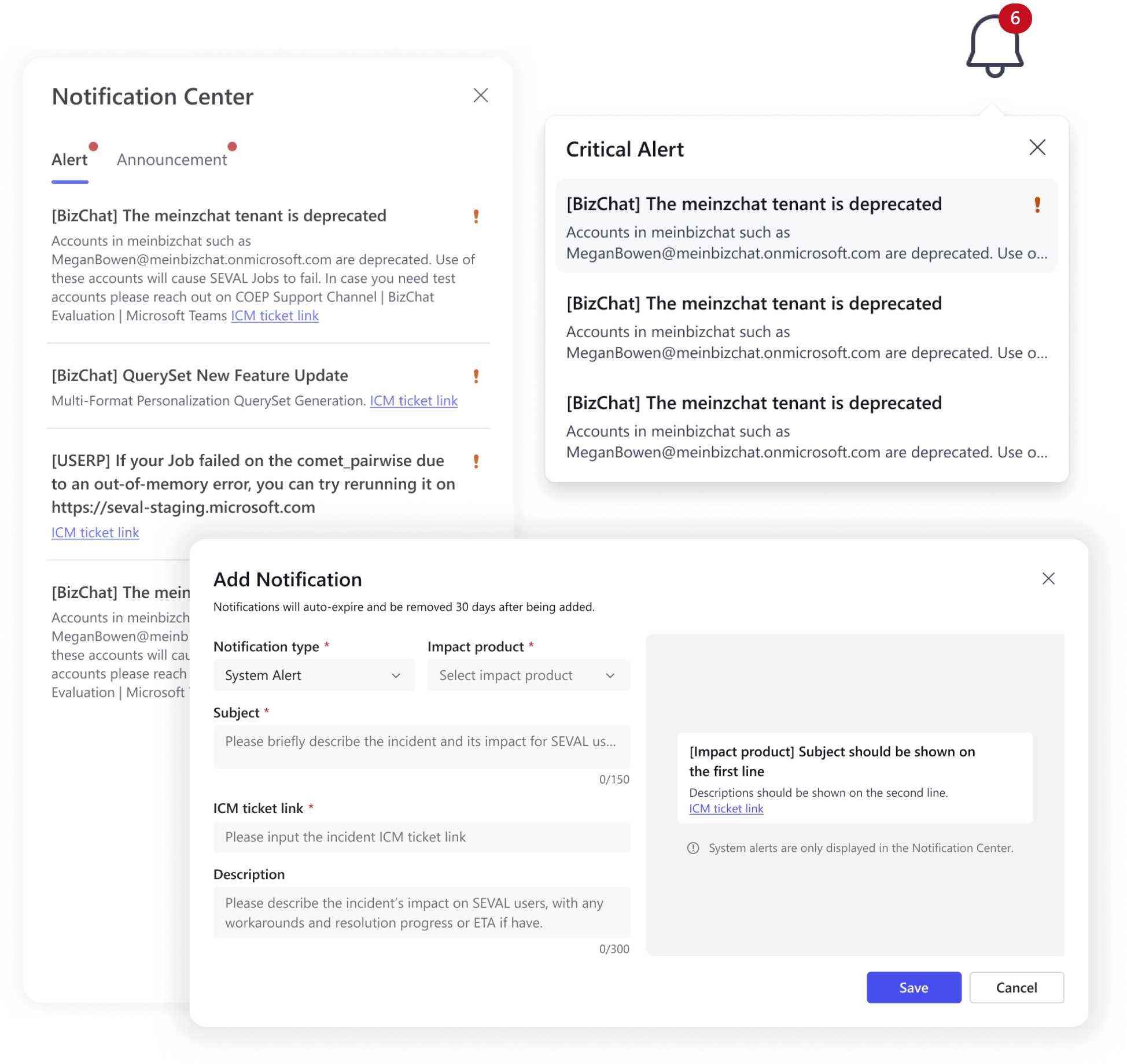 SEVAL Notification Center hero